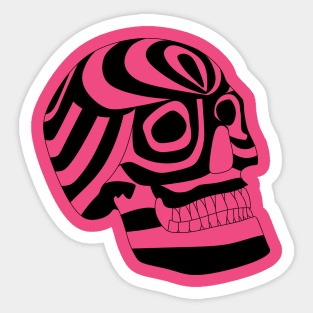 pink sugar skull candy ecopop Sticker